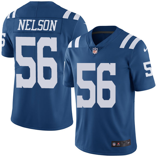 Indianapolis Colts #56 Limited Quenton Nelson Royal Blue Nike NFL Youth Rush Vapor Untouchable Jersey